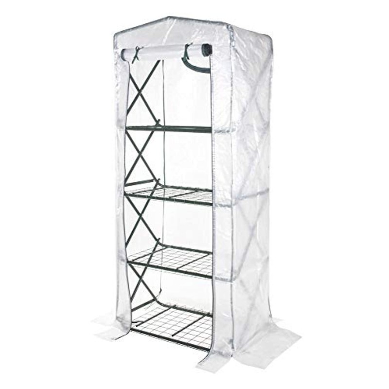 Serra da balcone a 4 Ripiani Pieghevole con Telo in PE Giardino Balcone Esterni, 67×44 h160 cm – verdelook Serra da balcone a 4 Ripiani Pieghevole con Telo in PE Giardino Balcone Esterni, 67×44 h160 cm – verdelook
