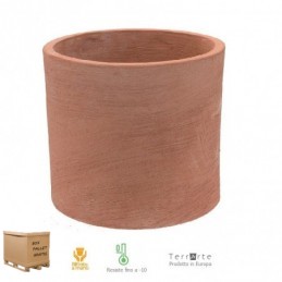 Vaso in terracotta Cilindro Basic Moderno 45 CM