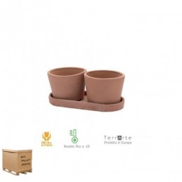 Vasi in terracotta Duo rotondo – Migno per bonsai e piccoli fiori