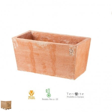 Vasi in terracotta rettangolari Cassetta Moderne 60 cm