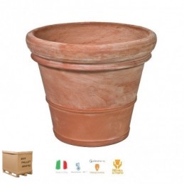 Vasi di terracotta da giardino – Vaso doppio bordo liscio cm.30