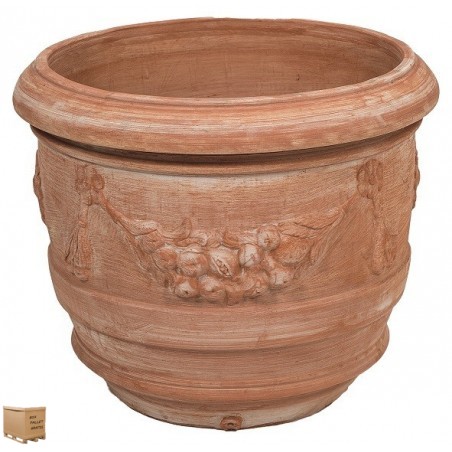 Vaso tondo Barile Festonato 40 CM – Tondo terracotta