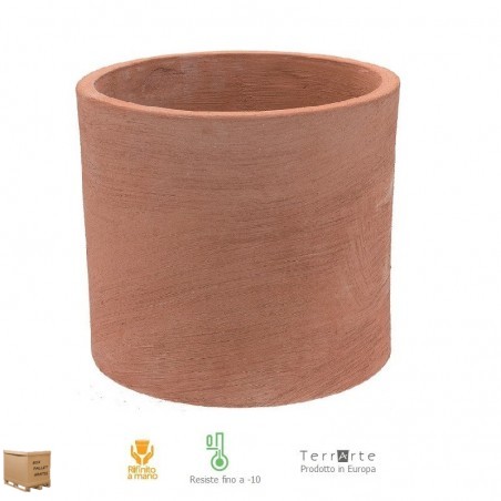 Vaso in terracotta Cilindro Basic Moderno 45 CM