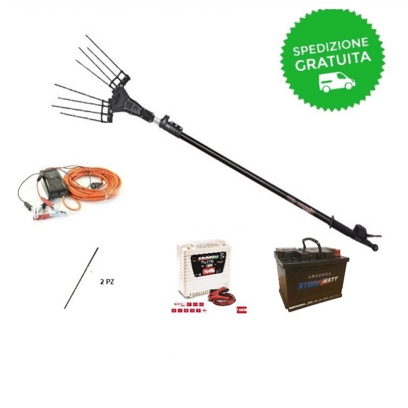 Scuotitore olive Karbonium Evo 33 Al300 + Carica Batteria Telwin 11 + Batteria 45AH Scuotitore olive Karbonium Evo 33 Al300 + Carica Batteria Telwin 11 + Batteria 45AH